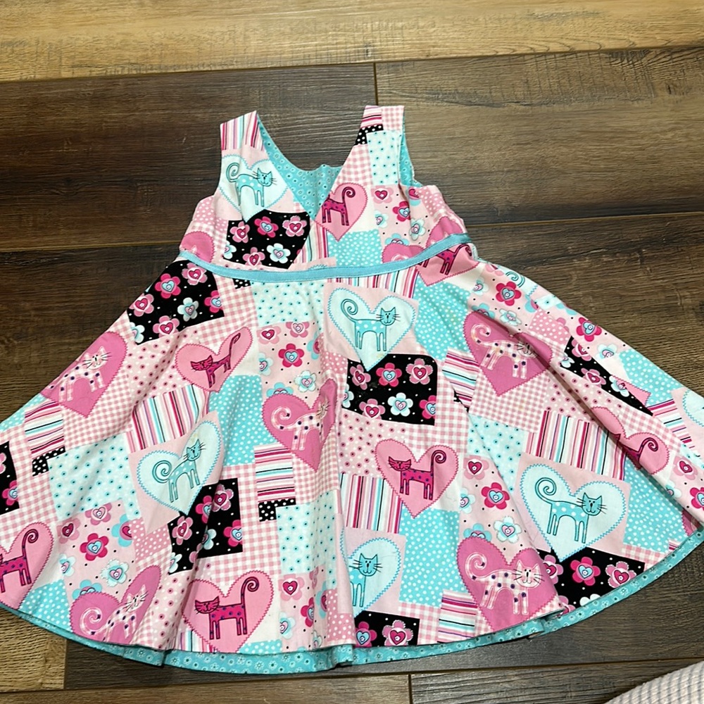 Handmade reversible cotton flair dress
